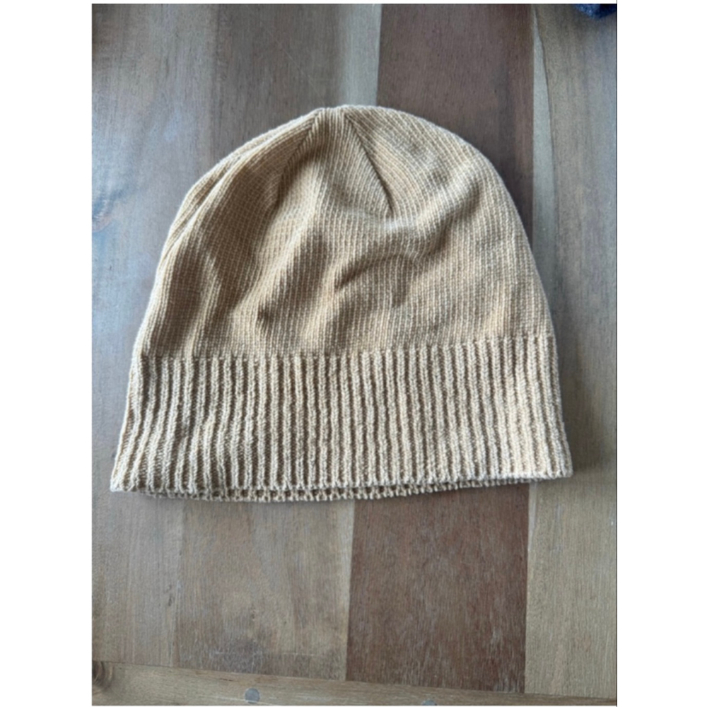 Beige Beanie Hat One Size